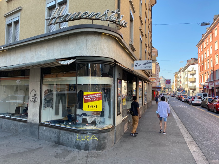 Freiwillige Liquidation Hauenstein Herrenmode, Zürich